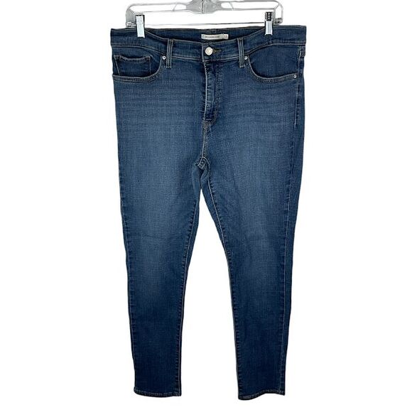 LEVI'S 311 Womens Size 33  Shaping Skinny Denim Blue Jeans Whiskering - Picture 1 of 10